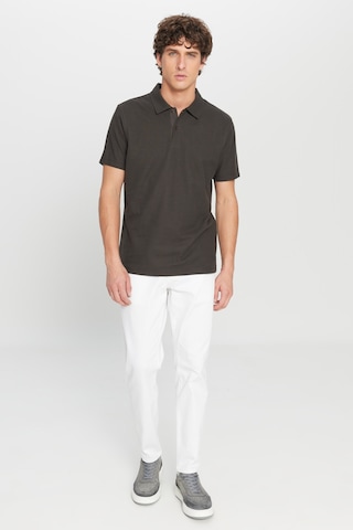 AC&Co / Altınyıldız Classics Erkek Acı Kahve %100 Pamuk Slim Fit Dar Kesim Polo Yaka Jakarlı Triko Tişört Acı Kahve
