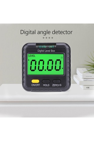Vkemall Dijital Açı Ölçer 4x90 Hassasiyetli 0.1 Taşınabilir Seviye Cihazı Seviye Balonu İçerir Pil Dahil Değil