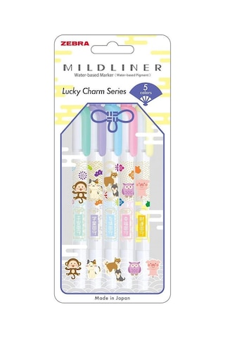 Zebra Mildliner Çift Uçlu Fosforlu Kalem 5'li Wkt7-lc-5c Çok Renkli