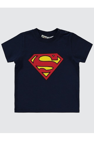 Superman Erkek Bebek Şortlu Takım 6-18 Ay Lacivert