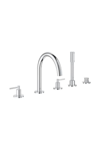 Grohe Atrio New 29407000 5 Delikli Küvet Bataryası Gümüş