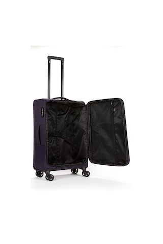 Fossil Unisex Kumaş Orta Boy Ultra Hafif Şifreli Körüklü Kendi Etrafında Dönebilen Valiz 013-02 Lacivert