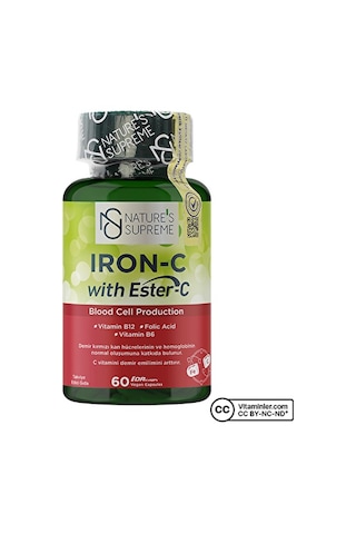 Nature S Supreme Iron-c Complex 60 Kapsül