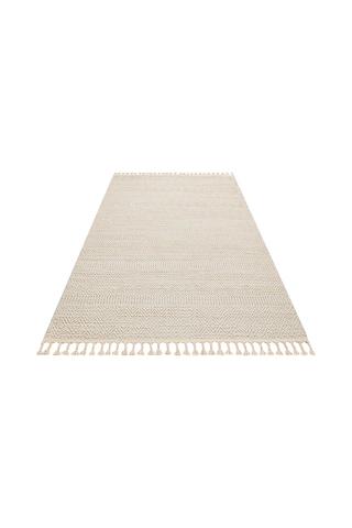 Soho Sh 01 Beige Hav Vermeyen Özel Ipler Ile Üretilen Etnik Örgü Desenlere Sahip Makine Halısı
