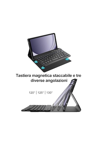 Huawei Matepad Air 11.5'' Uyumlu Bluetooth Özellikli Standlı Kalem Bölmeli Klavyeli Kılıf