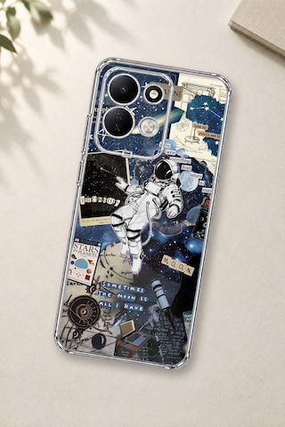 Redmi 17 4g/5g Uyumlu Retro Astronot Tasarımlı Baskılı Silikon Kılıf