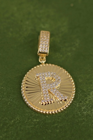 R Harfi Altın Kolye Ucu