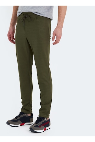 Slazenger PART Erkek Fermuar Cepli Dar Paça Haki Eşofman Altı