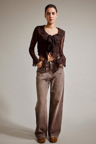 Defacto Wide Leg Geniş Bol Paça Jean Pantolon G2906ax25aubn336 Kahve