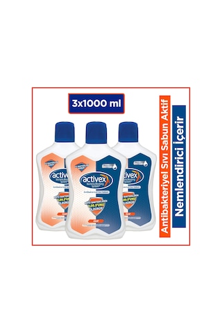 Activex Aktif Sıvı Sabun 3 x 1 L