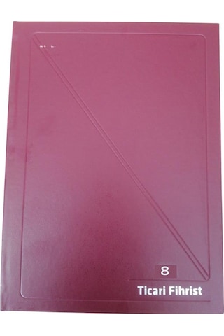 Fihrist Ticari 8'Li 16X23 Bordo Cilt Bezli 1 Adet Artlantis Ticar