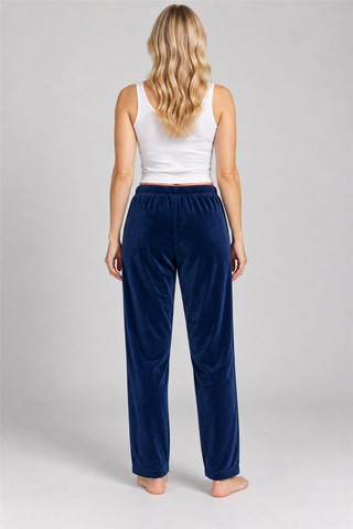 Mavera Kadın Lacivert Kırmızı Bağcık Detayı Uzun Paça Pijama Altı Mv11 Lacivert - 938662345 Lacivert - 938662345 Lacivert