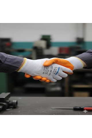 I-zet Inp03 Polyester Örme Nitril Eldiven 288 Adet No 10