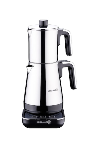 Korkmaz Moderna Elektrikli Çaydanlık Siyahkrom