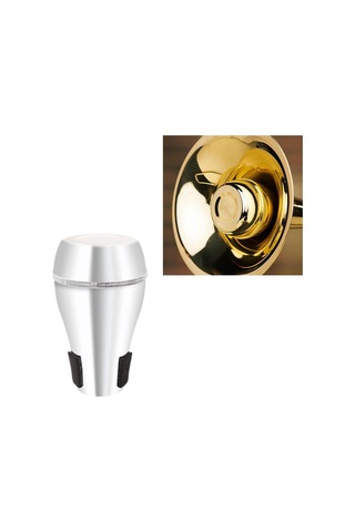 Homyl Trombon Düz Sessiz Taşınabilir Profesyonel Sesi Gümüş