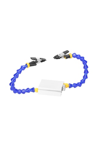 Yuntech01 Alüminyum Zırhli İki Kollu Fiksatör - Pcb Tamiri Ve Kaynak İşleri İçin Esnek Açı Ayarlı Tutucu