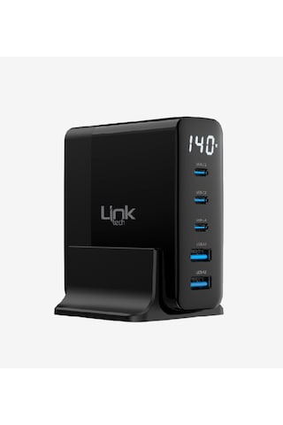 Linktech G862 Premium 5'li Çıkış 140w Super Sı Gan Şarj Adaptörü Linktech G862 Premium 5'li Çıkış 140w Super Sı Gan Şarj Adaptörü