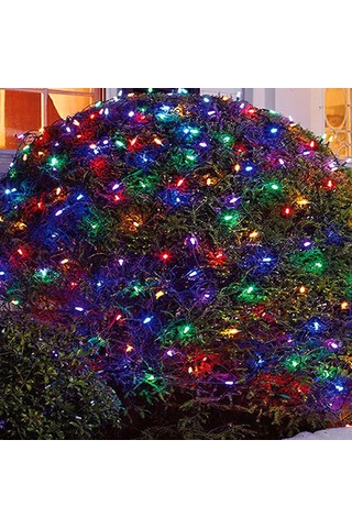 Maiyame Renkli Bahçe Aydınlatması 3x2m 192 Led 24v Düşük Gerilimli 8 Modlu Su Geçirmez Ağ Işıklı Dekorasyon Amerikan Prensibi Renk