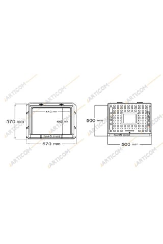 Kompozit Kapak Beyaz Kare C250 Tip - 57x57 Cm