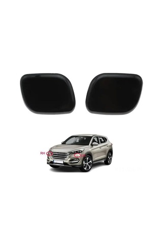 Geeroyoo Oulesh Siyah Far Yıkama Kapakları Hyundai Tucson 2015-2020 Ön Tampon Far Yıkama Kapağı Seti 2 Adet