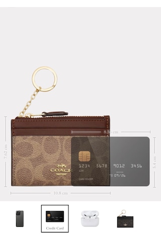 Coach Mini Id Skinny Case Kartlık-cüzdan Taba