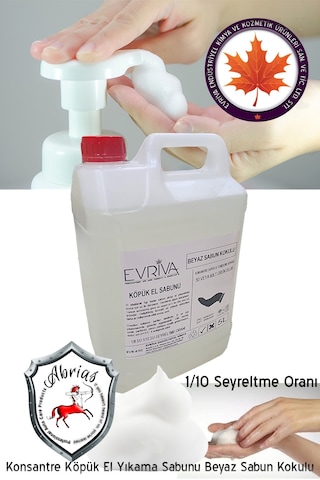 Abrias Sıvı Köpük Konsantre El Yıkama Sabunu 5 L