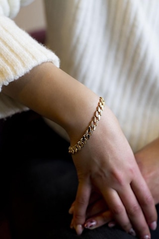 Taş Detaylı Gurmet Altın Bileklik Sarı Altın