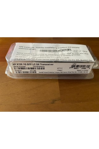 Hpe X120 1G Sfp Lc Sx Transceiver Jd118B
