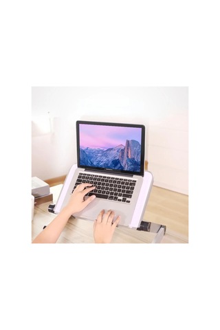 Ally Yl-805 Katlanabilir Fanlı Dizüstü Laptop Standı- 5775 - Karbul5176-3137 Siyah Siyah