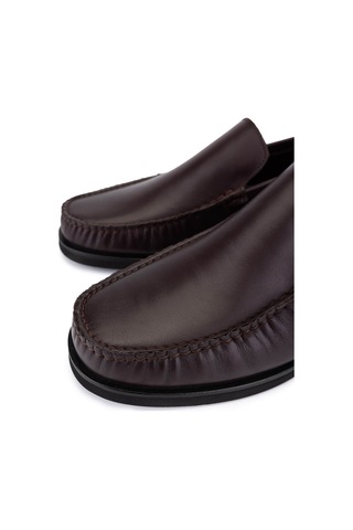 Tamer Tanca Erkek Hakiki Deri Kahverengi Loafer Ayakkabı 1008 3539 Erk Ayk Sk25-26 Kahve Anl Kahverengi