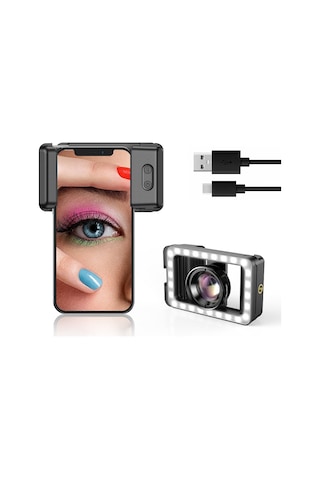 Apexel Hd 100mm Profesyonel Yakın Çekim Makro Yakın Çekim Lensi Ve 3 Renkli Dolgu Işığı Kiti Apl-hb