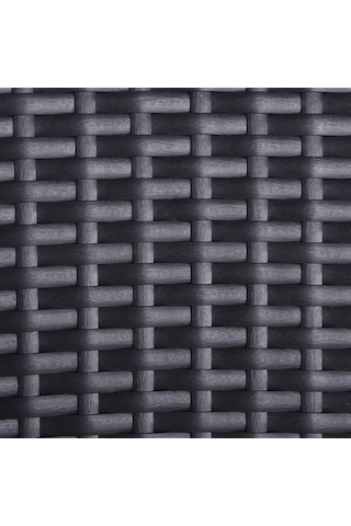 Haba Haba Bahçe Gredi Kolsuz Sentetik Rattan Koltuk Siyah