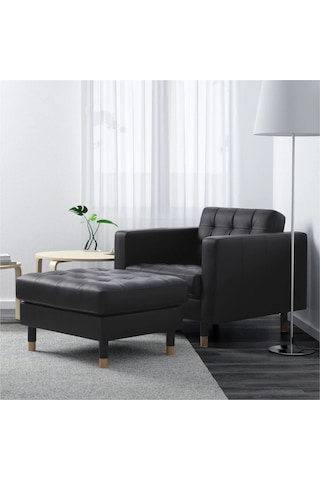Ikea Beyaz Şık Berjer Koltuk - Tekli Deri Koltuk