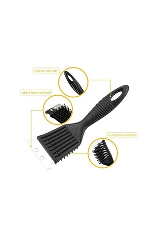 Mangal Temizleyici Seti, 2 Parça Metal Fırça Ve Kazıyıcı