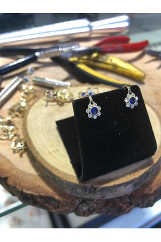 14 Ayar Taşlı Çocuk Küpesi Safderuntakı