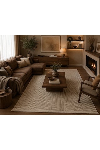 Hoom Rugs Grandy 4989 Vizon Modern Halı Vizon Krem