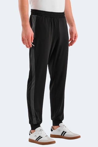 Slazenger Raluca Erkek Fermuar Cepli Dar Paça Siyah Eşofman Altı