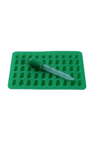 50 Gummy Yapıcı Oyuk Ayı Kalıbı Silikon Çikolata Şeker Buz Tepsisi Ave Yeşil