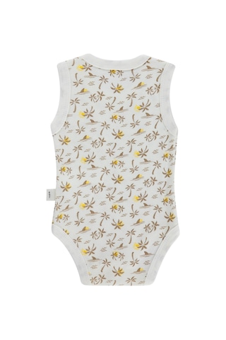 Civil Baby Palmiye Empirme 0-24 Ay Çıtçıtlı Badi - Ekru