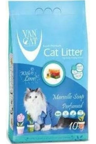 Vancat Marsilya Sabunlu Kalın Taneli Bentonit Kedi Kumu 10 KG