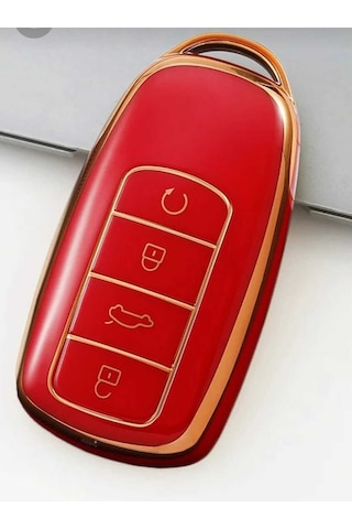 Gma Keys Chery Tiggo 8 Pro Omoda 5 Tiggo 7 Avantgarde Nano Anahtar Kılıfı Kırmızı Gold Renk 1.ci Kalite
