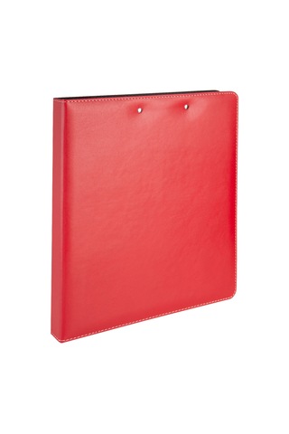 Evrak Sunum Tanıtım Firma Klasörü Sekreterlik A4 150 Yaprak Kapasiteli Ring Binder File Vegan 26,5x32 Cm. Kırmızı