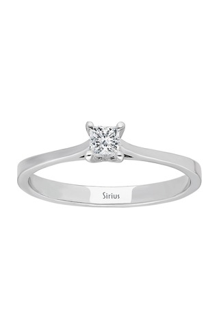 Sirius 0,15 Karat Prenses Kesim Pırlanta Tektaş Yüzük 0841R0015