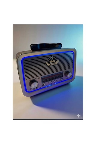Nostaljik Radyo 301 Led Işıklı Bluetooth Sd Kart Giriş Sarjlı El Fenerli Eskitme Nostaljik Radyo -