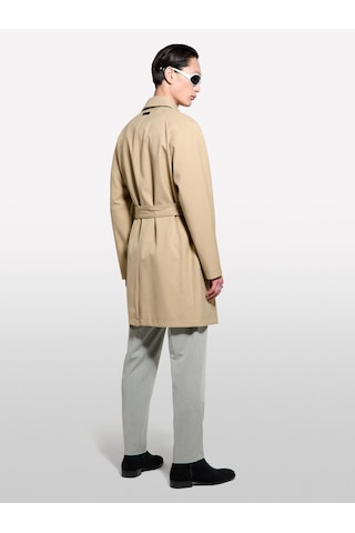 Jack & Jones Su Geçirmez Kumaşlı Logolu Kemerli Regular Fit Trençkot Erkek Siyah Trençkot - 325p2thmsn03v