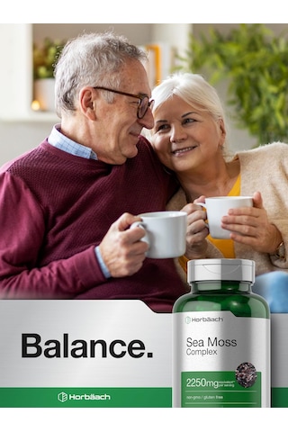 Horbäach Sea Moss Complex Complex a With Bladderwrack & Burdock Root 2250mg 120 Caps Aromasız