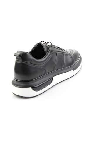 Bambi Siyah Hakiki Deri Erkek Sneaker E01018250303