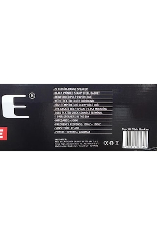 Massive Ms-M8Tx 20 Cm Midrange Hoparlör 400 Wat Maximum Power Çif