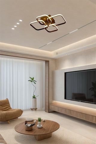 Ey Shop Siyah 4 Lü Kare Model 3 Renk Led Avize Siyah