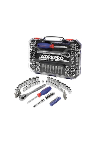 Workpro Wp202566 1/4 3/8 Metrik/inç 63 Parça Cr-v Profesyonel Lokma Takımı Fr Wp202566